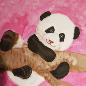 「Panda in progres」というタイトルの絵画 Willemijn Mensensによって, オリジナルのアートワーク, アクリル