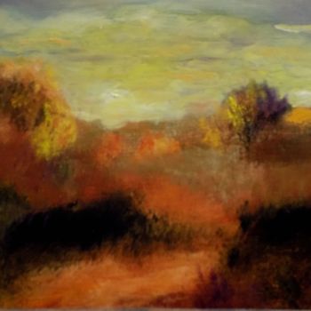 Ζωγραφική με τίτλο "Fall Sunset" από Willis Moore, Αυθεντικά έργα τέχνης, Λάδι