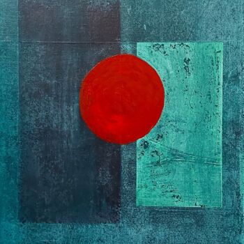 Painting titled "Two Squares and One…" by William Eiffert, Original Artwork, Acrylic Mounted on Other rigid panel