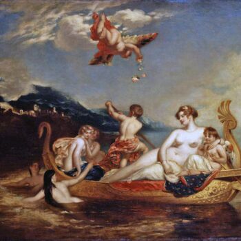 Pittura intitolato "The Coral Finder: V…" da William Etty, Opera d'arte originale, Olio