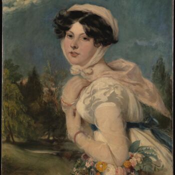 Pintura titulada "Miss Mary Arabella…" por William Etty, Obra de arte original, Oleo