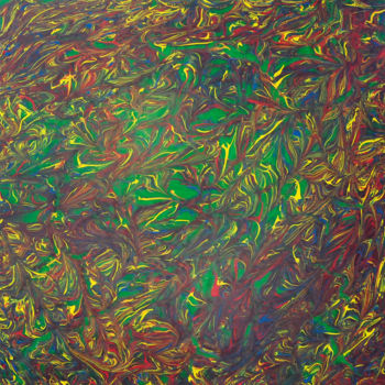Peinture intitulée "Green Swirl.jpg" par William Olexik, Œuvre d'art originale, Acrylique