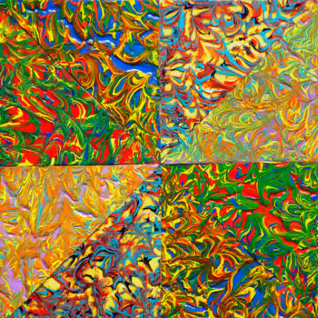 Peinture intitulée "Geometric Swirls.jpg" par William Olexik, Œuvre d'art originale, Acrylique