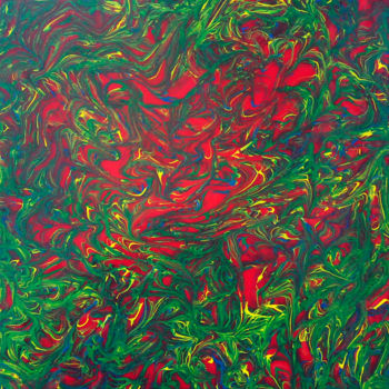 Malerei mit dem Titel "Red Swirl.jpg" von William Olexik, Original-Kunstwerk, Acryl