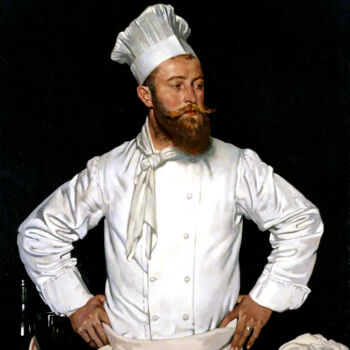 Painting titled "Le Chef de l'Hôtel…" by William Orpen, Original Artwork, Oil