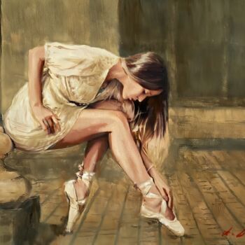 「'The Simplest Of Ti…」というタイトルの絵画 William Oxer F.R.S.A.によって, オリジナルのアートワーク, オイル
