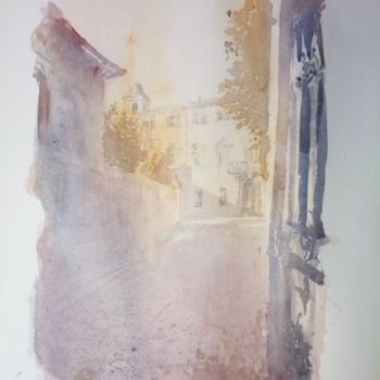 Pittura intitolato "Osimo "Palazzo Simo…" da William Serafini, Opera d'arte originale, Acquarello