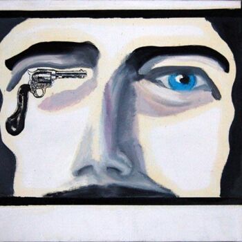 Pintura titulada "L'arme à l'oeil" por William Vallée, Obra de arte original, Oleo