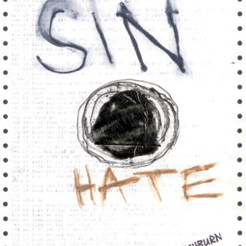 「Sin of Hate #171016」というタイトルの絵画 William Washburnによって, オリジナルのアートワーク