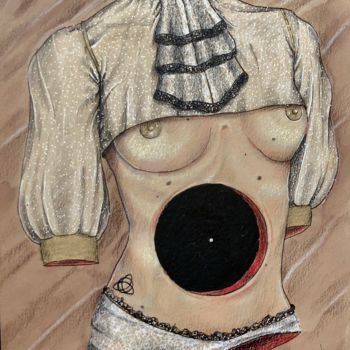 Рисунок под названием "Mère du chaos" - William Bernard, Подлинное произведение искусства, Пастель