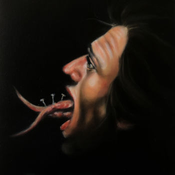 Peinture intitulée "Sorcière" par William Bernard, Œuvre d'art originale, Huile