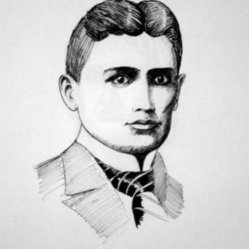 Drawing titled "Kafka" by Zeichnungen/Fotografie, Original Artwork, Other