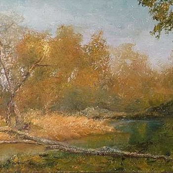 Pittura intitolato "Autumn at Sanborne" da William Dunn, Opera d'arte originale, Olio