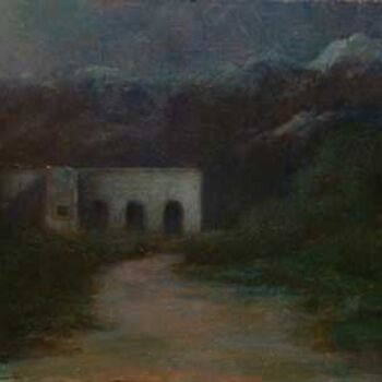 Painting titled "Casa Moon" by William Dunn, Original Artwork, Oil