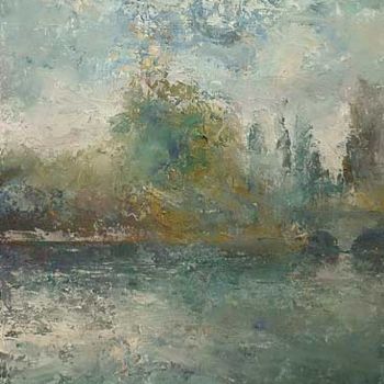 "River Thames" başlıklı Tablo William Dunn tarafından, Orijinal sanat, Petrol