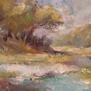 Pintura titulada "Pastel waters" por William Dunn, Obra de arte original, Oleo