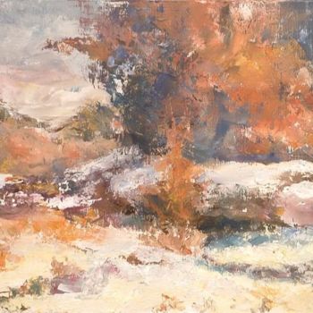 Painting titled "Melting fields" by William Dunn, Original Artwork, Oil