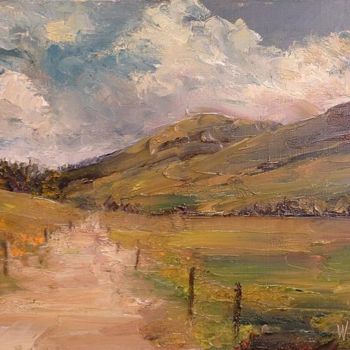 Pintura titulada "Opaque hills" por William Dunn, Obra de arte original, Oleo