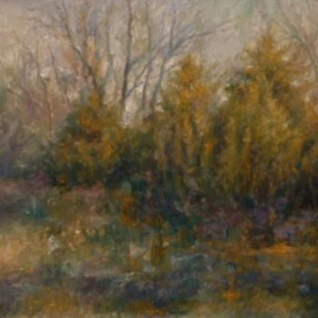 Pintura titulada "Fields West of Sanb…" por William Dunn, Obra de arte original, Oleo