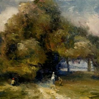 Painting titled "Entrance to a wood" by William Dunn, Original Artwork, Oil