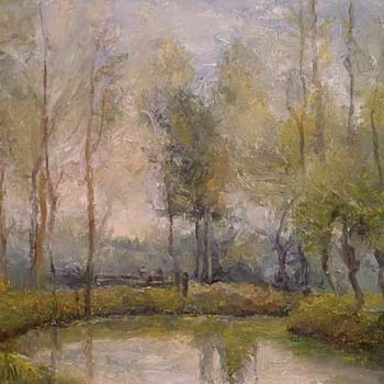 Pintura intitulada "Park at Monsieur Wa…" por William Dunn, Obras de arte originais, Óleo