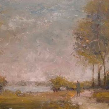 Painting titled "After Camille Corot" by William Dunn, Original Artwork, Oil