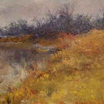 Painting titled "Prarrie winter" by William Dunn, Original Artwork, Oil
