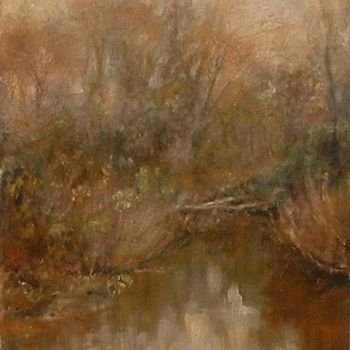 Pintura intitulada "Creek out of Sanbor…" por William Dunn, Obras de arte originais