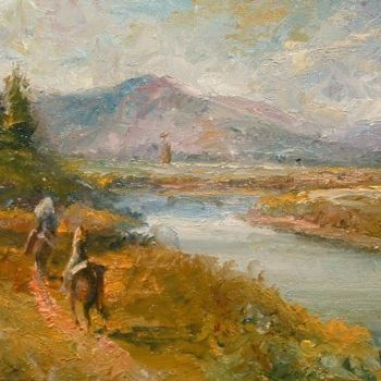 Pintura titulada "Tanner mountain" por William Dunn, Obra de arte original