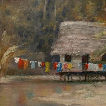 Painting titled "Guatemalan wash day" by William Dunn, Original Artwork