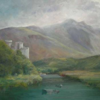 Pintura titulada "A Celtic landscape" por William Dunn, Obra de arte original, Oleo
