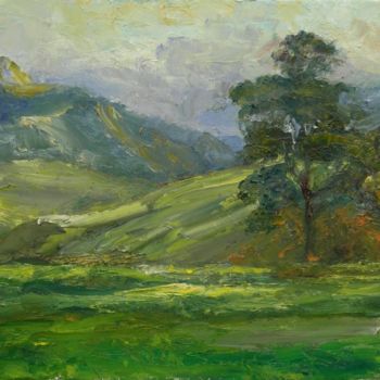 Painting titled "Opaque valley" by William Dunn, Original Artwork, Oil