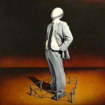 Картина под названием "Untitled - All inqu…" - William Johns, Подлинное произведение искусства, Масло
