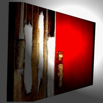 Peinture intitulée "PAINEL EM VERMELHO" par Williane Tabosa, Œuvre d'art originale