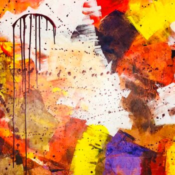 Peinture intitulée "Abstrait N°17" par Willigo, Œuvre d'art originale, Acrylique