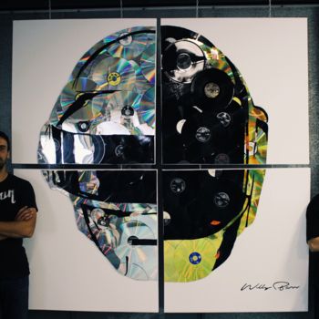 Collages titled "DAFT PUNK - Vinyles…" by Willy Bass, Original Artwork, Collages