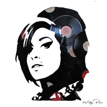 Collages titled "AMY WINEHOUSE - Vin…" by Willy Bass, Original Artwork, Collages