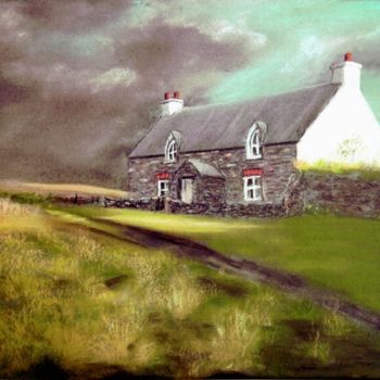 Peinture intitulée "Cottage at Abereiddy" par Wilt, Œuvre d'art originale