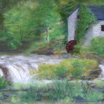 Peinture intitulée "Cenarth Falls" par Wilt, Œuvre d'art originale