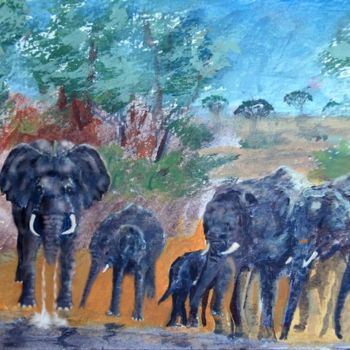 Peinture intitulée "Herd" par Wilt, Œuvre d'art originale, Huile