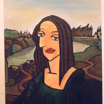 Painting titled "Mina Loza" by Wim Duflou, Original Artwork