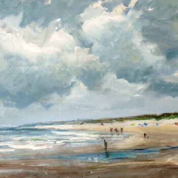 Painting titled "Cloudy and rainy da…" by Wimvandewege, Original Artwork, Acrylic