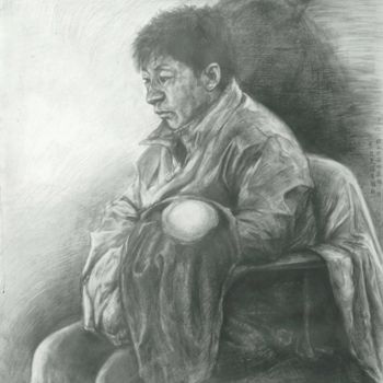 Drawing titled "Portrait 设计" by Rubis Xu, Original Artwork, Pencil