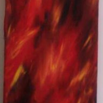 Painting titled "Rim of fire" by Raymona Glidden, Original Artwork, Oil