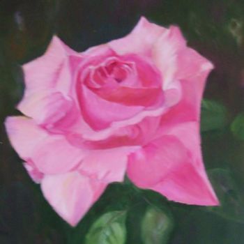 Painting titled "Rose du jardin 2" by Maïté Wininger/Trotot, Original Artwork