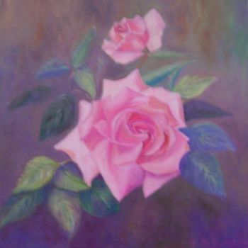 Pintura titulada "Rose du jardin 1" por Maïté Wininger/Trotot, Obra de arte original