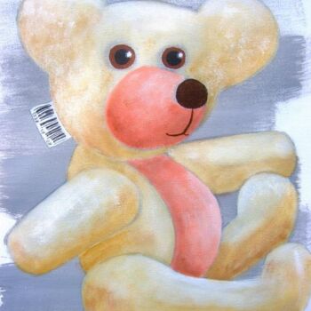 Painting titled "White bear" by Winstone Partim, Original Artwork