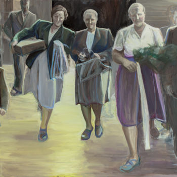 Peinture intitulée "Going.jpg" par Wioleta Rzążewska, Œuvre d'art originale, Huile