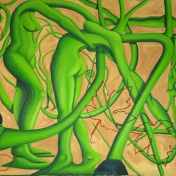 Malerei mit dem Titel "Tree Hugger" von Jon Neal, Original-Kunstwerk
