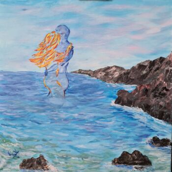 Картина под названием "Вода и пламя" - Wladimir Zizilin, Подлинное произведение искусства, Акрил